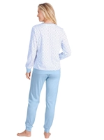 Wäschepur Dames Pyjama's bleu + heide Größe