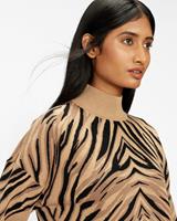 Ted Baker Women's Panthia Animal Stripe Sweater - Natural - UK 10
