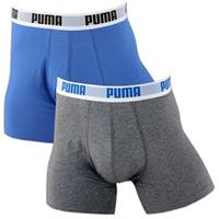 Sportus.nl Puma - Basic Boxershorts 2 Pak - Blauw/ Grijs