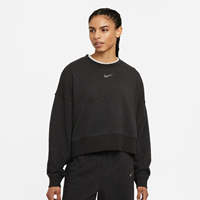 Nike Frauen Pullover Essntl Fleece Crew Clctn Re in schwarz