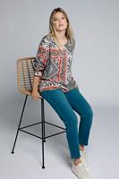 Ulla Popken Grote Maten jeans Sarah, Dames, turquoise, 