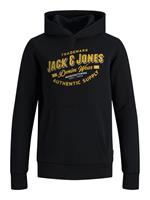 Jack & jones Jongens Loopback Hoodie Heren Zwart