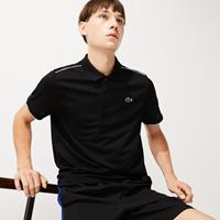Lacoste Herren  Sport Poloshirt aus atmungsaktivem Piqué - Schwarz / Weiß 
