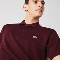 Lacoste Klassisch geschnittenes -Polo aus meliertem Petit Piqué - Burgunder 