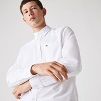 Lacoste Regular Fit Herren-Hemd aus Oxford-Baumwolle - Weiß 