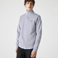Lacoste Herren-Sweatshirt aus Baumwolle mit Stehkragen und Reißverschluss - Heidekraut Grau 