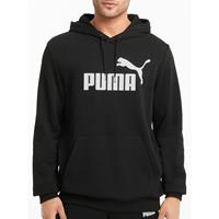Puma Herren Sweatshirt - ESS Big Logo Hoodie, großes Logo, Schwarz