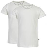 Minymo T-shirt Mädchen Baumwolle/elasthan Weiß 2 Stück 