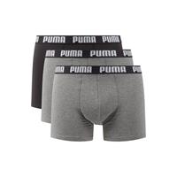 PUMA Herren Boxer Shorts, 3er Pack - Everyday Boxers, Cotton Stretch, einfarbig Boxershorts grau Herren 