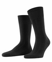 Falke Lhasa Rib Heren Sokken-Black-39/42