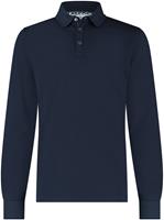 R2 LS Polo Pique Donkerblauw