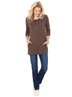 Your Look... for less! Dames Lang shirt taupe Größe
