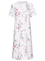 Arabella Dames Nachthemd wit/roze Größe