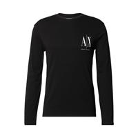 Armani Exchange Shirt met lange mouwen van katoen met labelprint