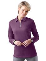 Your Look... for less! Dames Poloshirt prune Größe