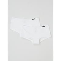 Skiny Panty "Every Day in Cotton Essentials", 2er-Pack, Gummi, Logo-Patch, für Mädchen, weiß