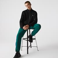 Lacoste Herren-Sweatshirt aus Piqué-Fleece mit Stehkragen und Reißverschluss - Schwarz 