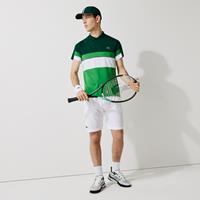 Lacoste Herren  Sport Poloshirt mit Colourblock - Grün / Weiß / Grün / Schwarz / Weiß 