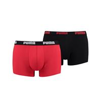 Puma Basic Boxershort Red/Black 2-pack-S