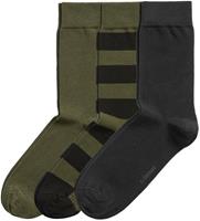 Bjorn Borg Core 3-Pack Sokken Groen Zwart