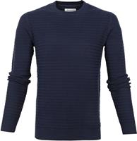 No-Excess Pullover Rib Donkerblauw