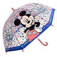 Chanos Paraplu Mickey Mouse Blauw/transparant 45 Cm