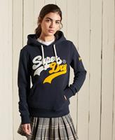 Superdry Female Vintage Logo Source Hoodie Blauw Grootte: 36