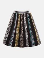 Guess Girls' Pleated Creponne Midi Skirt - Graphic Animal Mix - 10 Years