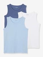 VERTBAUDET Set van 3 onderhemdjes voor jongens hemelblauw