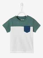 VERTBAUDET Baby colorblock T-shirt met korte mouwen groengrijs