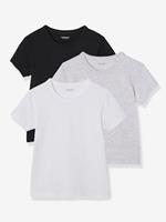 Vertbaudet 3er-Pack Jungen T-Shirts Oeko Tex schwarz/grau