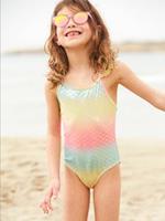 Vertbaudet Mädchen Badeanzug, Glanzeffekt farbverlauf