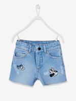 MINNIE Denim Disney  geborduurde meisjesshort gebleekt denim