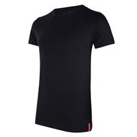 Undiemeister Zwart T-shirt Ronde hals Volcano Ash - Kwaliteit Heren Ondershirts  - Slim Fit