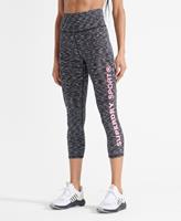 Superdry Sport Training Essential Capri-legging Donkergrijs Grootte: 36