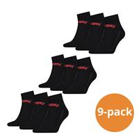 Levi's Quarter Sokken 9-pack Batwing Logo Zwart