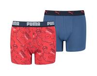 Puma jongens boxershort 2-pack - Alpha print - Red Combo