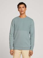 TOM TAILOR Denim Strick & Sweatshirts strukturiertes Sweatshirt Sweatshirts weiß Herren 