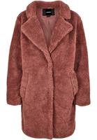 Oversized Sherpa Coat - Crimson Red