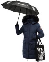 Navahoo Wintermantel »Cosimaa« Warmer Damen Parka inkl. Einkaufstasche und Regenschirm