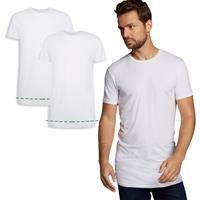 Bamboo Basics Long Fit T-Shirts Ruben (2-pack) - Wit