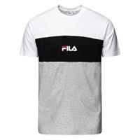 FILA T-Shirt Blocked - Weiß/Schwarz/Grau