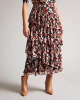 Ted Baker Dornie Floral Print Chiffon Skirt - UK 12