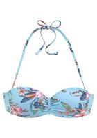 Lascana Bügel-Bandeau-Bikini-Top »Malia«, mit tropischem Print