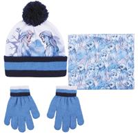 Hat, Gloves and Neck Warmer Frozen BlÃ¥