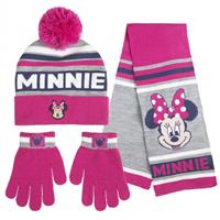 MÃ¶ssor, halsdukar och handskar Minnie Mouse GrÃ¥ (3 pcs)