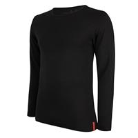 Undiemeister Black Long sleeve t-shirt Round Neck Volcano Ash - Kwaliteit Heren Ondershirts  - Slim Fit