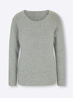 Pullover in kalkmint/lichtgrijs gemêleerd van Linea Tesini
