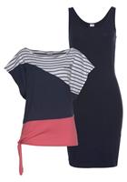 KangaROOS 2-in-1-jurk zomerse combinatie: jurk en shirt (2-delig)