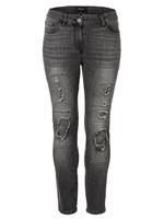 FRAPP 5-Pocket-Jeans mit unifarbenem Stoff